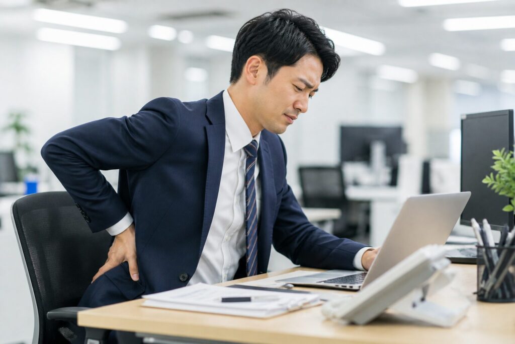 座り作業が多く腰に痛みを抱えてしまう
