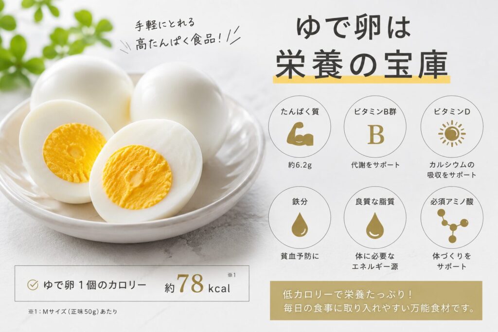 栄養バランスが整っているゆで卵