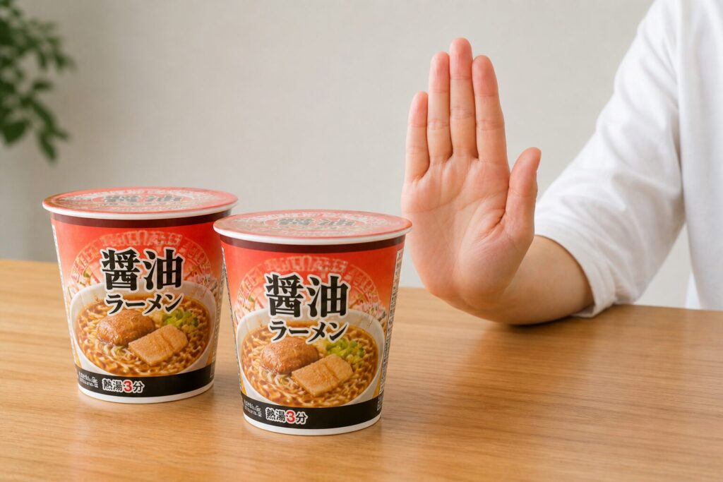 インスタント食品を避ける
