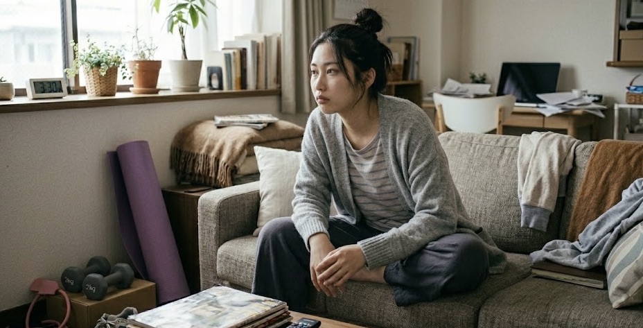運動したいがなぜかやる気が出ない様子
