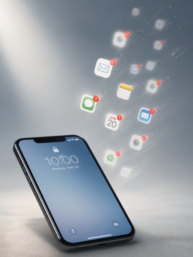 スマホからの大量の通知を減らしてチェックするストレスから解放された画面