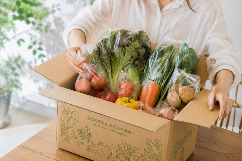 定期的に届く新鮮な野菜