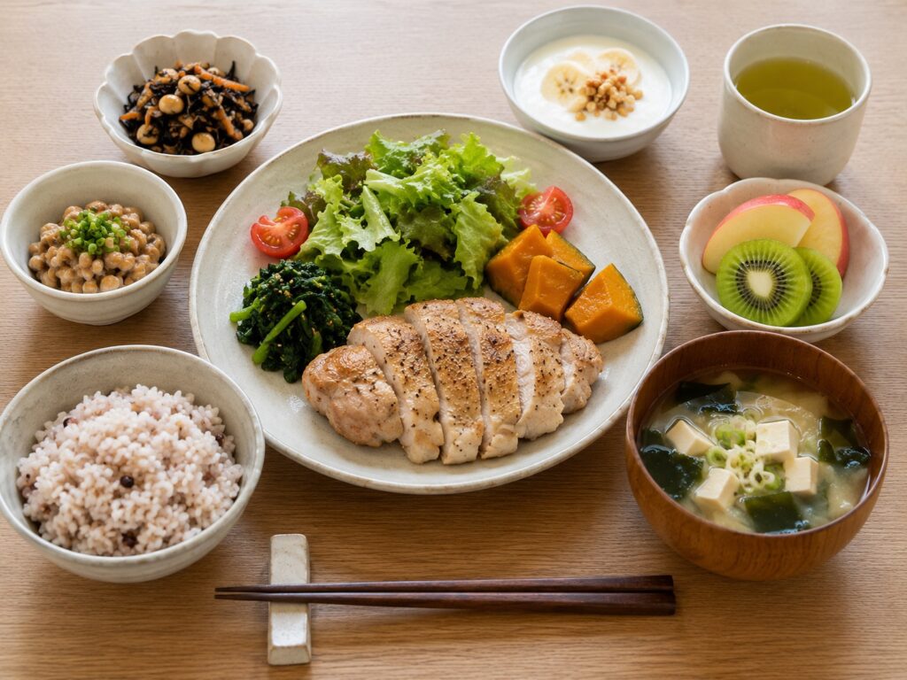 量もバランスも両方取れている食事