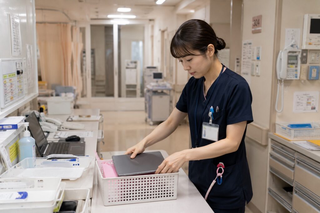 一日の仕事終わりの後片付け