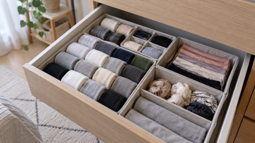 丸めて収納
